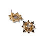 black and yellow stud earrings